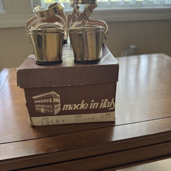 Vintage Gold  Sandals Daniella Made in Italy - Picture 5 of 5